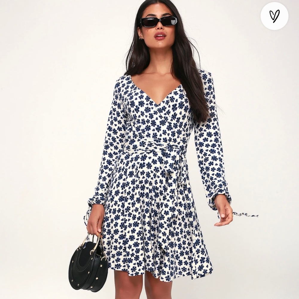 Free People floral wrap dress
